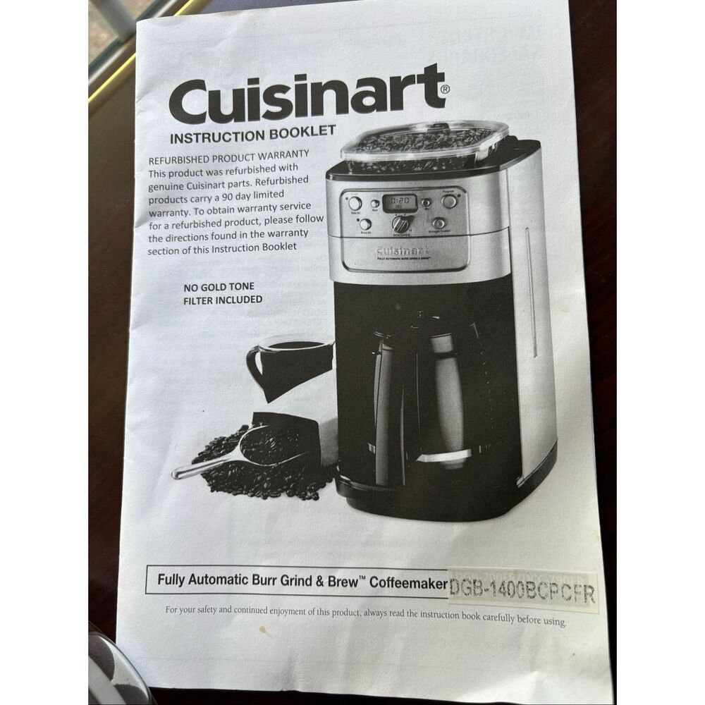 Cuisinart Burr Grind & Brew Coffeemaker, DGB-1400, good condition, 12 cup - Picture 7 of 12